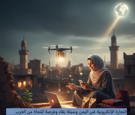 ورقة اقتصادية: التجارة الإلكترونية في اليمن وسيلة بقاء وفرصة للنجاة من الحرب