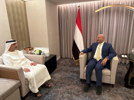 طارق صالح يبحث مع السفير الإماراتي الدعم الدولي وجهود الإصلاح الاقتصادي