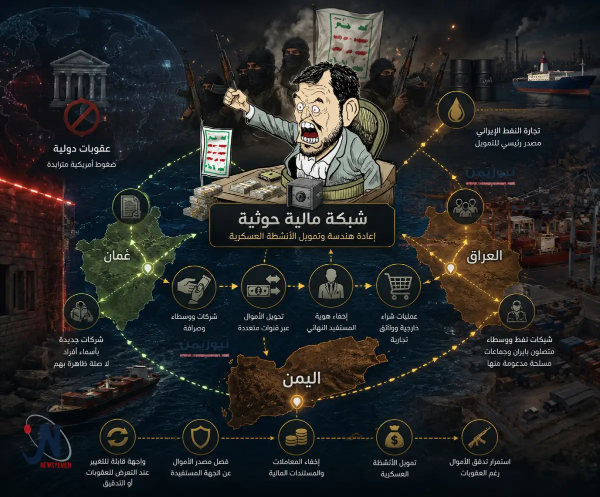 الحوثيون يتحايلون على العقوبات عبر واجهات تجارية في عُمان والعراق